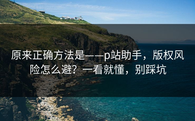 原来正确方法是——p站助手，版权风险怎么避？一看就懂，别踩坑